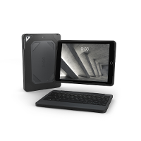 Zwarte Rugged Messenger Keyboard Case voor de iPad Pro 9.7