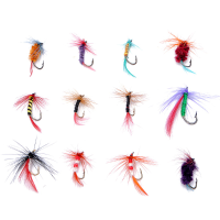 Zanlure 12 Pcs/set Various Fly Fishing Hooks Flies Bass Carp Lures