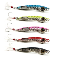 Zanlure 1pcs Luminous 10g 15g Metal Fishing Lures Bait Sequins Submarine Shore Cast Iron Plate Baits