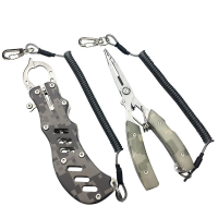 ZANLURE 2 STKS Rvs Camouflage Vis Tang Set Vissen Grijper Set Outdoor Draagbare Vissen Tool