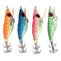 Zanlure 4inch Fishing Lures 3d Bait Fluorescent Squid Cuttlefish Hook