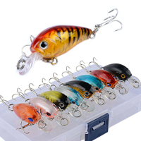 8 Stuks Speciale Verkoop Vistuig Detailhandel Hoogwaardig Visaas 4,5 mm 4g Crankbait «Plastic» Dubbele Haken Voor Snoek 