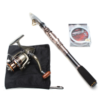 Zanlure Fs 01 2.4M Carbon Sea Telescopic Fishing Rod 5.2:1 Spinning Reel 100m Fishing Line Set