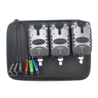 ZANLURE Viskit 3 st. Waterbestendige blauwe LED Swinger Bijtalarm Set voor vissen