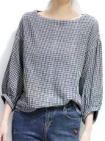 Controleer Patroon Pofmouw Blouse