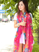 Zanzea Country Style Floral Long Scarf Shawl