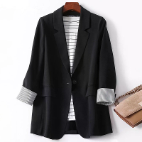 ZANZEA Dames Gestreepte Lange Mouw Blazer