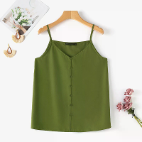 ZANZEA Dames Spaghetti Strap Camisole Zomer Tanktops V hals Casual Slip Blouse Streetwear