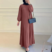 ZANZEA Mode Vrouwen Etnische Jurk Elegante Lantaarnmouw Maxi Jurken Effen A Lijn Zomerjurk