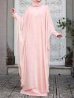 Vrouwen Kaftan Tuniek Tweedelig Afneembaar Buiten Vleermuis Lange Mouw Maxi Jurk
