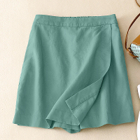 ZANZEA Vrouwen Vervoer Terug Elastische Taille Effen Zomer Casual Rok Shorts