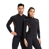 ZCCO Heren Wetsuit 1.5Mm Neopreen UV bescherming Comfortabele rits aan de voorkant Surfen Lange mouw Koudebestendig Duik