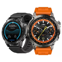 Zeblaze Stratos 2 Plus 1,43 inch AMOLED GPS Gezondheid en Fitness Barometrische Hoogtemeter Kompas 3 ATM Waterdichte Sma