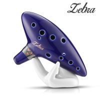 Zebra™ 12 Hole Ceramic Ocarina C Tone Handcrafted Zelda Ocarina