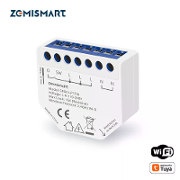 Zemismart WiFi Slimme Relais Schakelaar 1 gats met Vermogensbewaking Neutraal Vereist Werkt met Tuya app Smart Life app