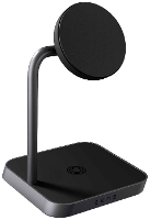 ZENS Aluminium Series 2 in 1 Magnetic Wireless Office Charger 2 ZEDC26B/00 Inductie lader Zwart