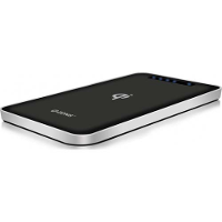 ZENS Qi Wireless Charger Inductie powerbank 2000 mA 4500 mAh Uitgangen Qi standaard, USB Zwart/zilver