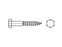 TOOLCRAFT 109327 Zeskantbout 12 mm 120 mm Buitenzeskant DIN 571 Staal Verzinkt 50 stuk(s)