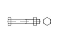 TOOLCRAFT 110883 Zeskantbouten M20 180 mm Buitenzeskant (inbus) DIN 601 Staal Galvanisch verzinkt 10 stuks