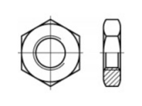 TOOLCRAFT 106838 Zeskantmoeren M5 DIN 439 Staal Galvanisch verzinkt 100 stuks