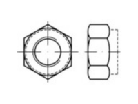TOOLCRAFT TO 5430123 Zeskantmoeren M8 DIN 6925 Staal Galvanisch verzinkt 25 stuk(s)