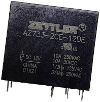 Zettler Electronics AZ733 2CE 9DE Printrelais 9 V/DC 12 A 2x wisselcontact 1 stuk(s)