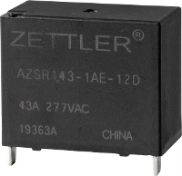Zettler Electronics AZSR143 1AE 12D Powerrelais 12 V/DC 50 A 1x NO 1 stuk(s)