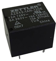 Zettler Electronics Zettler electronics Printrelais 24 V/DC 15 A 1x wisselcontact 1 stuk(s)