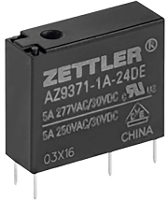 Zettler Electronics Zettler electronics Printrelais 24 V/DC 5 A 1x NO 1 stuk(s)