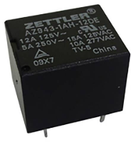 Zettler Electronics Zettler electronics Printrelais 5 V/DC 15 A 1x wisselcontact 1 stuk(s)