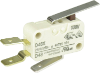 ZF D489 V3LD Microschakelaar D489 V3LD 250 V/AC 21 A 1x aan/(aan) Moment 1 stuk(s)