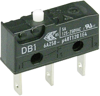 ZF DB1C B1AA Microschakelaar DB1C B1AA 250 V/AC 6 A 1x aan/(aan) Moment 1 stuk(s)