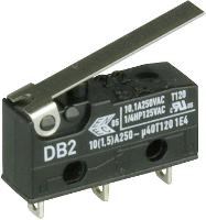 ZF DB2C A1LC Microschakelaar DB2C A1LC 250 V/AC 10 A 1x aan/(aan) Moment 1 stuk(s)