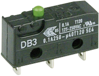 ZF DB3C A1AA Microschakelaar DB3C A1AA 250 V/AC 0.1 A 1x aan/(aan) Moment 1 stuk(s)