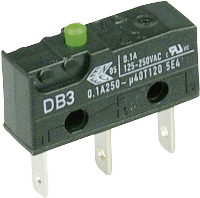 ZF DB3C B1AA Microschakelaar DB3C B1AA 250 V/AC 0.1 A 1x aan/(aan) Moment 1 stuk(s)