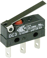 ZF DC3C L1LC Microschakelaar DC3C L1LC 250 V/AC 0.1 A 1x aan/(aan) IP67 Moment 1 stuk(s)
