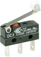 ZF DC3C L1RC Microschakelaar DC3C L1RC 250 V/AC 0.1 A 1x aan/(aan) IP67 Moment 1 stuk(s)