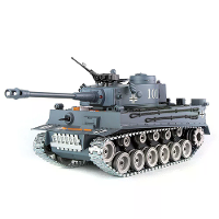 ZHENGYANG 812 813 826 827 RTR 1/18 2.4G RC Slagtank Duitse Tiger Panther lV lll Metaal Track Wegwielen Rook Schieten Gel