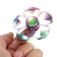 Zinc Alloy Five Leaves Diamond Shape Rotating Fidget Hand Spinner Adhd Autism Reduce Stress Toys