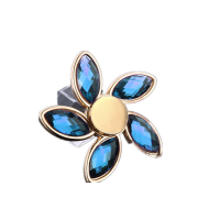 Zinc Alloy Five Leaves Rotating Fidget Hand Spinner Adhd Autism Reduce Stress Toys