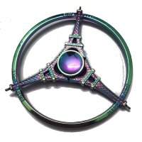 Zinc Alloy Round Tri Spinner Colorful Rotating Fidget Hand Spinner Adhd Autism Reduce Stress Toys