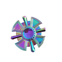 Zinc Alloy Tri Spinner Colorful Rotating Fidget Hand Spinner Adhd Autism Reduce Stress Toys