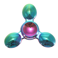 Zinc Alloy Tri Spinner Colorful Rotating Fidget Hand Spinner Stand Adhd Autism Reduce Stress Toys