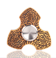 Zinc Alloy Tri Spinner Rotating Fidget Hand Keyboard With Light Adhd Autism Reduce Stress Toys
