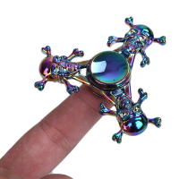 Zinc Alloy Tri Spinner Skeleton Shape Fidget Hand Spinner Edc Reduce Stress Focus Attention Toys