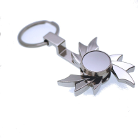 Zinc Alloy Tri Spinner Windmill Shape Key Chain Rotating Fidget Hand Spinner Reduce Stress Toys