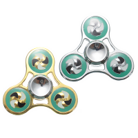 Zinc Alloy Tri Spinner Windmill Shape Rotating Fidget Hand Spinner Edc Fingers Reduce Stress Toys