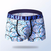 Zk Mens Ice Silk Super Soft Antibacterial Breathable U Convex Underwear Boxers