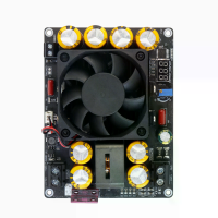 ZK PW500 500W DC/DC Boost convertermodule 11 27V Ingang VIN 50V Aanpasbare uitgang Voltmeter Display Slimme ventilator V