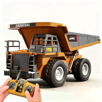 ZMX Z6834YG RTR 1/18 2.4G 8CH Legering RC Auto Simulatie Mijnbouw Dump Truck LED Licht Geluid Engineering Voertuigen Bur
